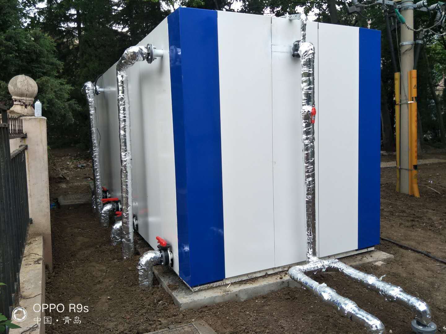 青岛装饰板一体化污水处理设备安装完成(图2)