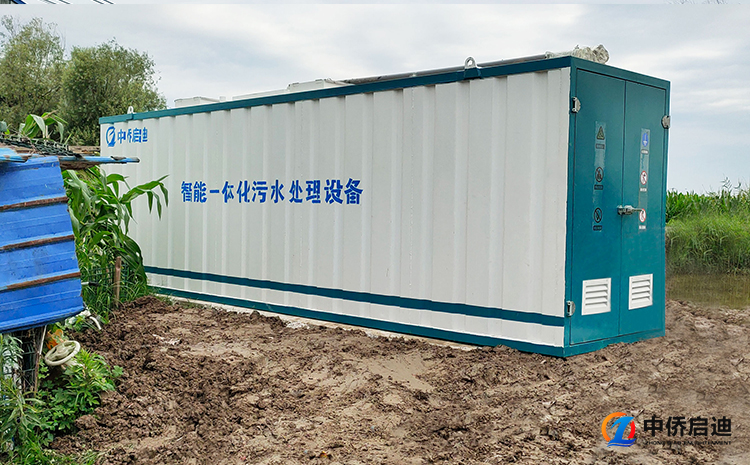 上海瓦楞板集装箱一体化污水处理设备项目安装现场(图3)
