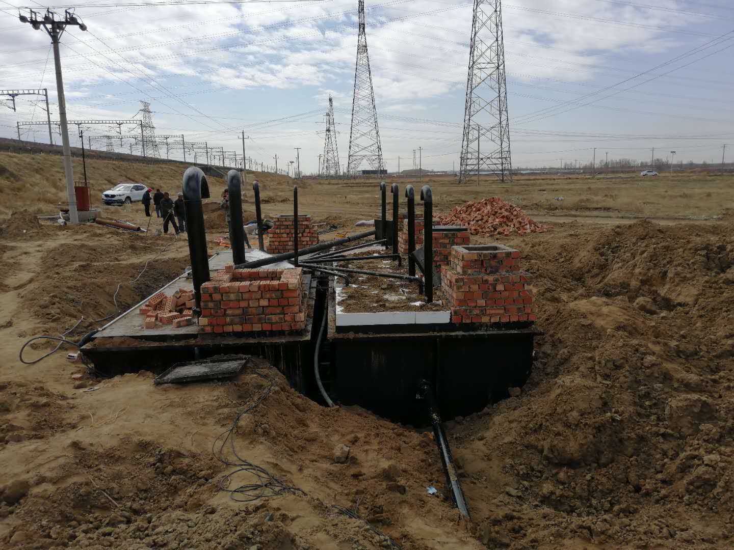 内蒙古包头市地埋式污水处理设备安装现场(图2)