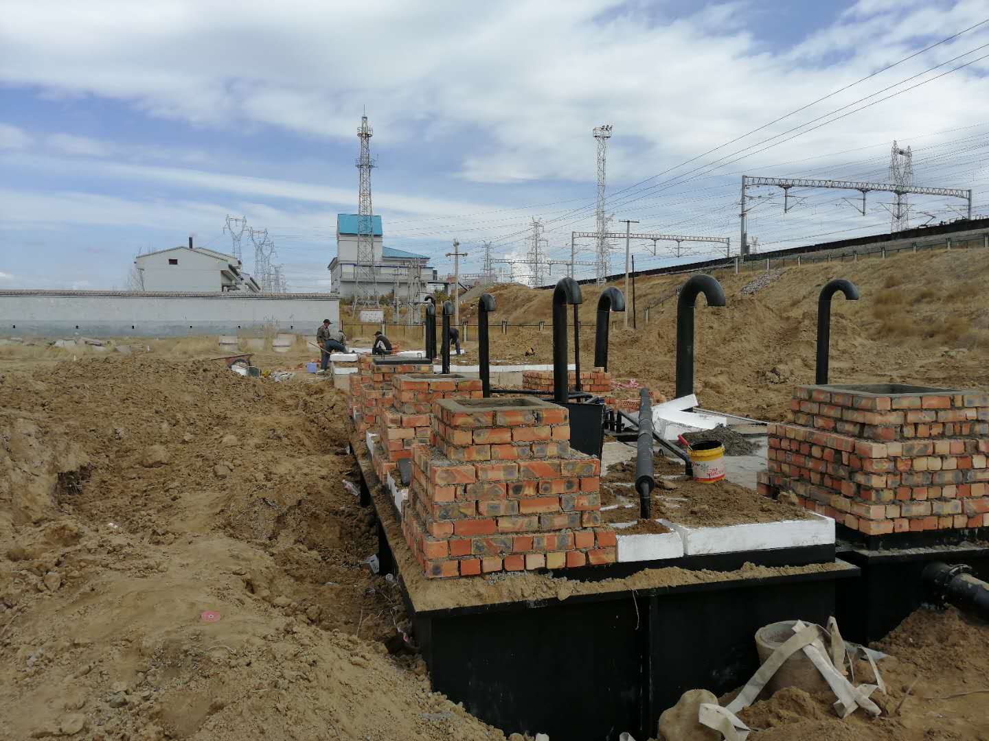 内蒙古包头市地埋式污水处理设备安装现场(图4)