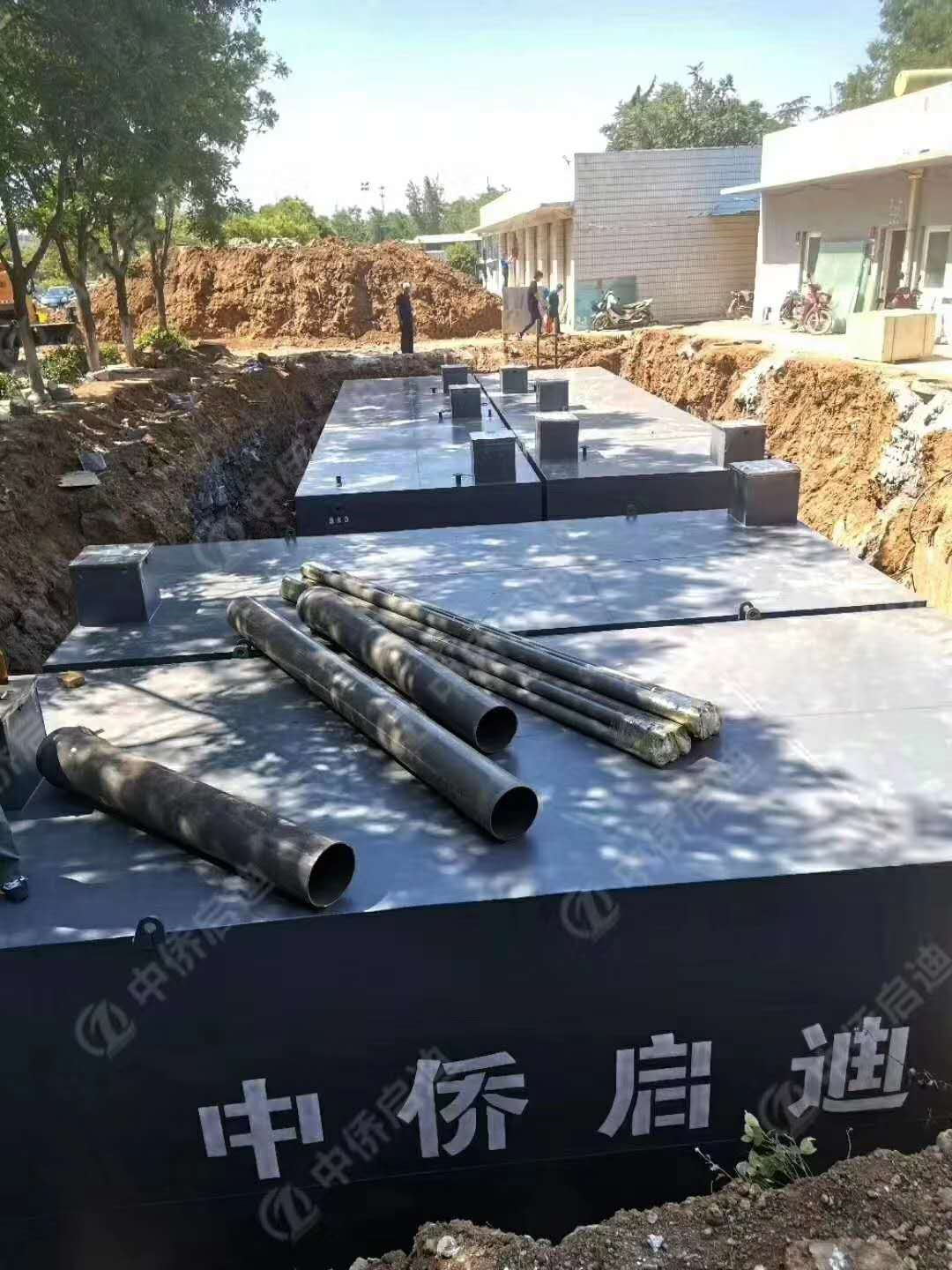 济南明水眼科医院一体化污水处理设备安装现场(图1)